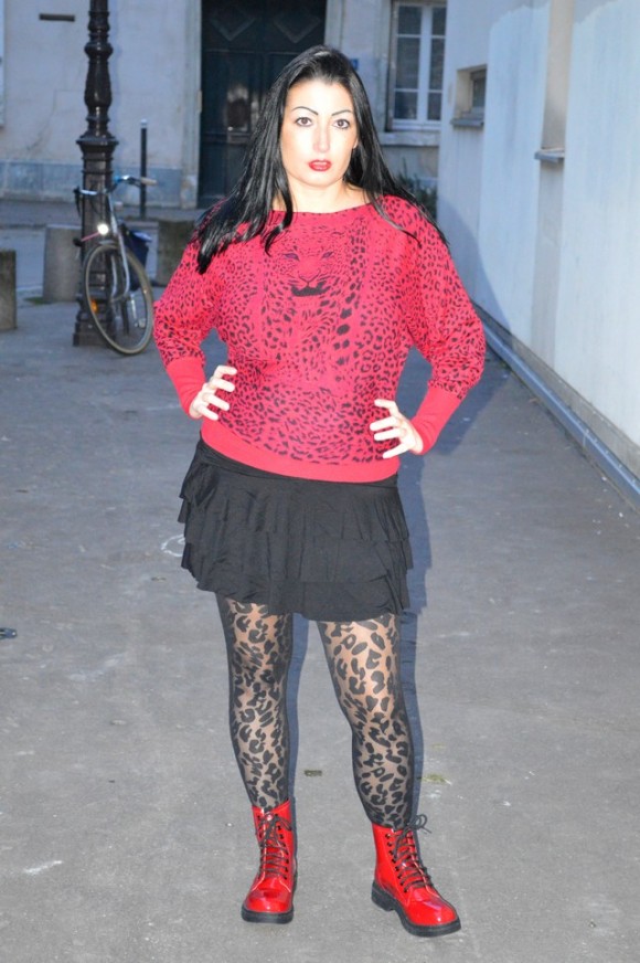 Blog Mode Mélo l'imparfaite pull chauve souris graou rouge princesse boutique