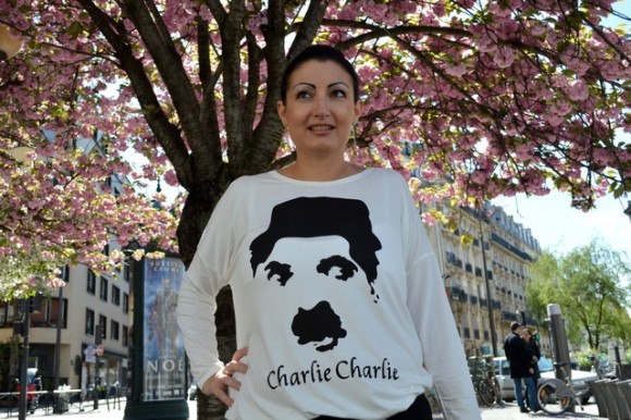 Blog mode tee-shirt romwe charlie chaplin et paysage portrait