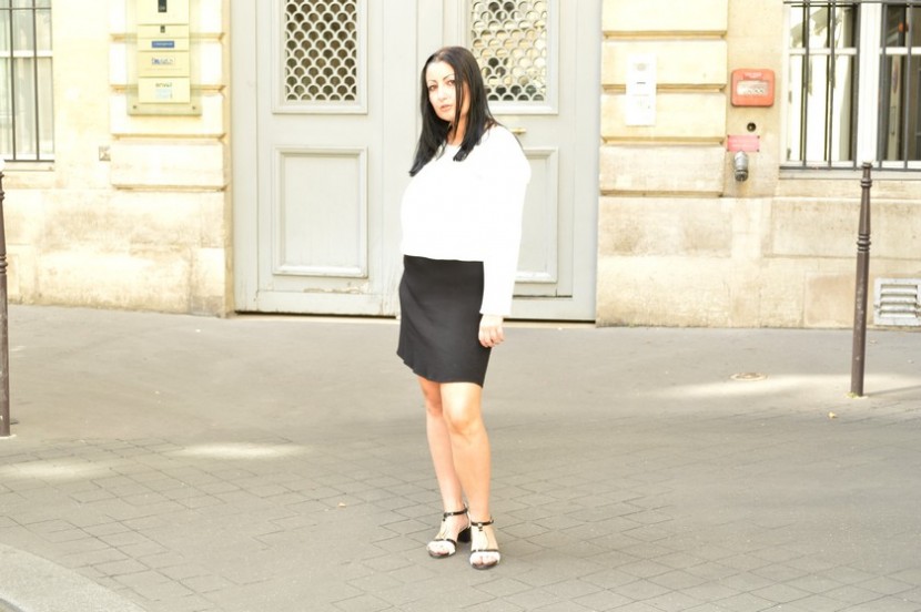 Blog melolimparfaite robe noir et blanc classy mango sans sac