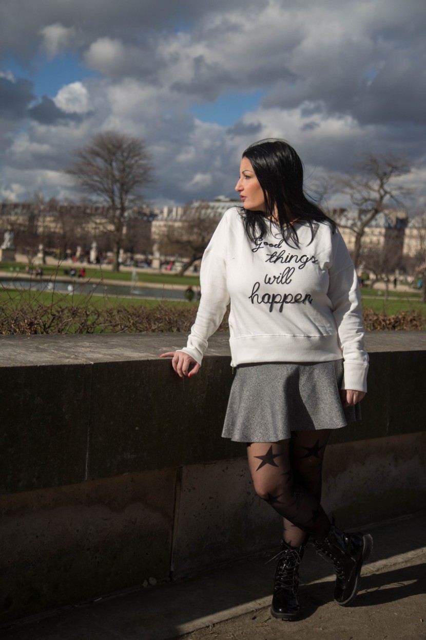 Blog mode melolimparfaite top mango good things will happen jupe CA tuileries