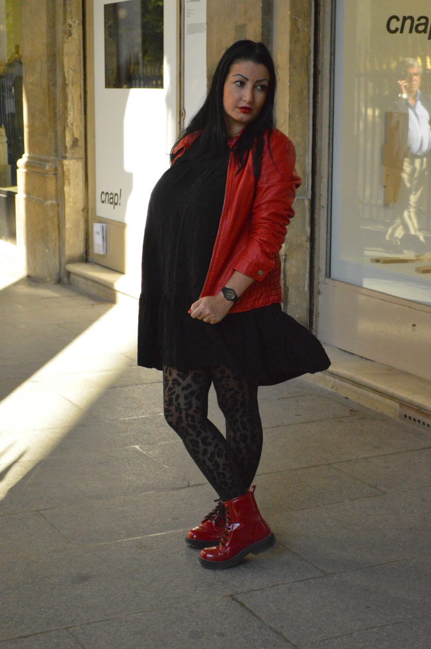 blog-melolimparfaite-perfecto-rouge-robe-noire-asos-montre-ice-watch